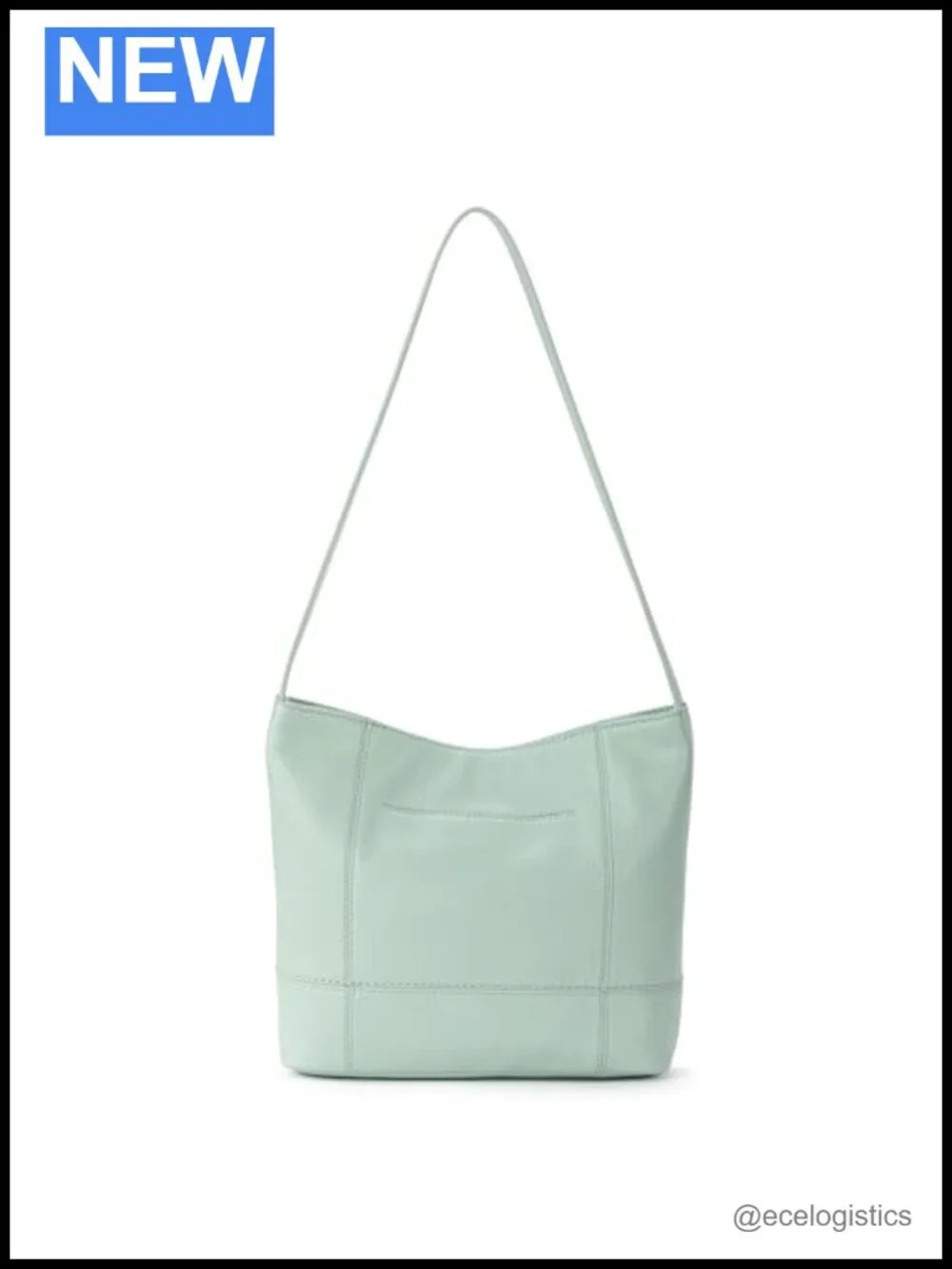 Leather Hobo Bag with Zipper Pocket, Shoulder Purse, Medium